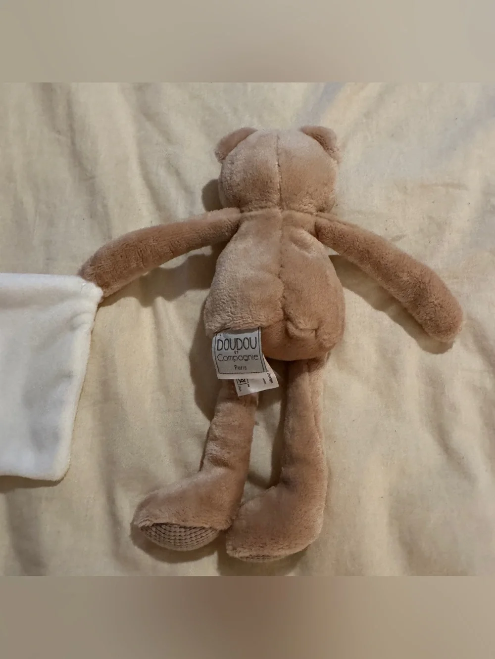 Doudou et Compagnie Beige Plush Bear Lovey